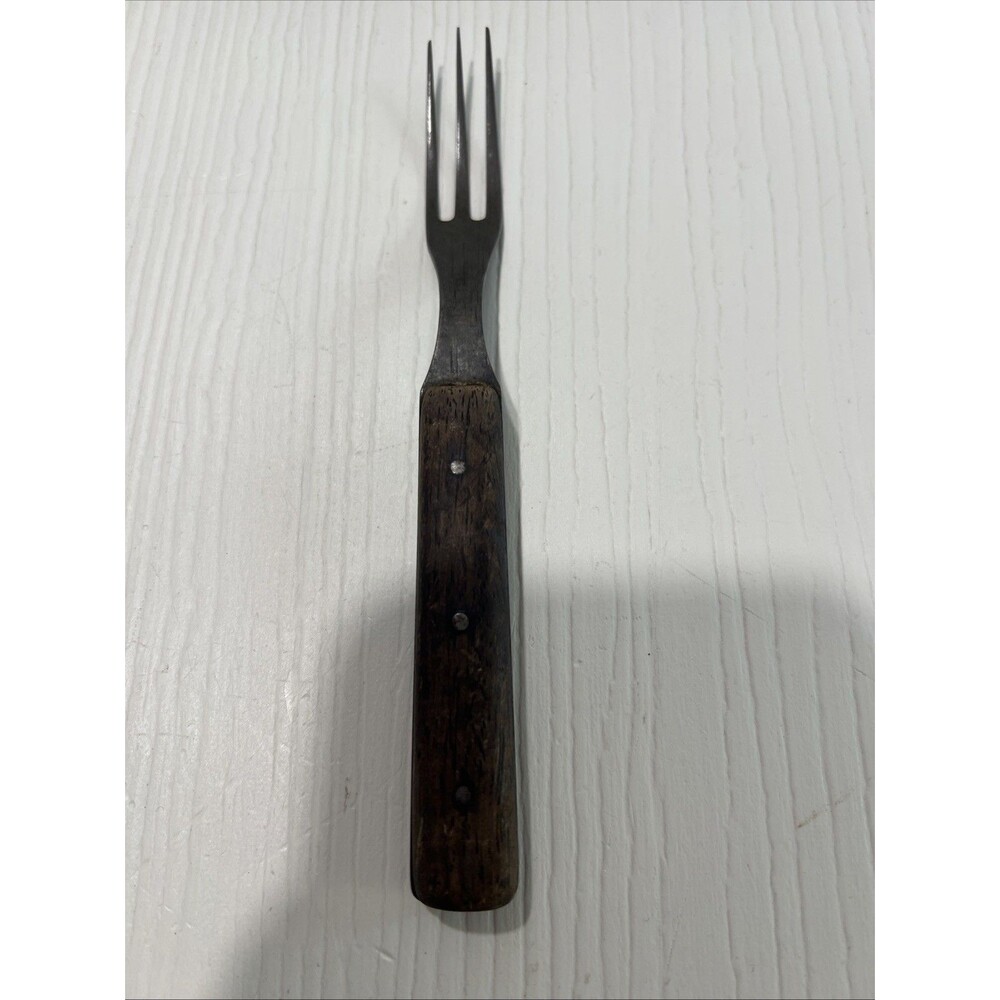 Antique︱ 3 Prong︱ Fork ︱Wood Handle︱ Vintage